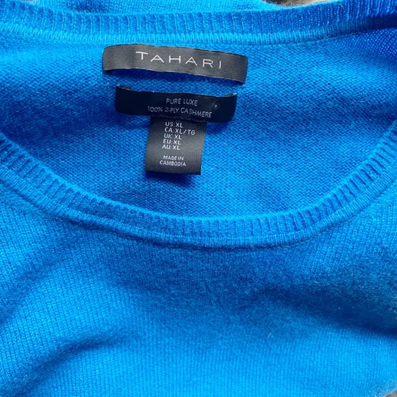 Tahari Women's 2 ply cashmere pullover size XL - Picture 4 of 4